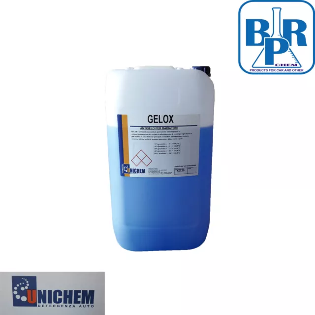 Liquido Antigelo Radiatore Blu Auto Puro Unichem Gelox Tanica Da 25 Kg