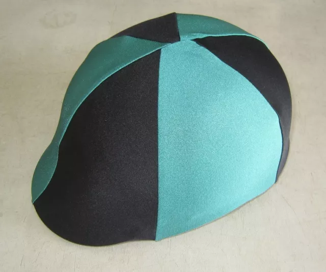 Horse Helmet Cover ALL AUSTRALIAN MADE Dark green & Black Any size you need