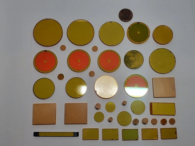 Mixed Lot 40 pc ZNSE Zinc Selenide Crystal Substrate Optics Windows Planos Prism