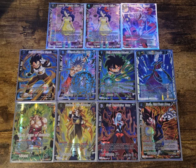 Dragon Ball Super Card Game Bundle Gold Stamp PR COMMON Vegeta Broly SonGoku...