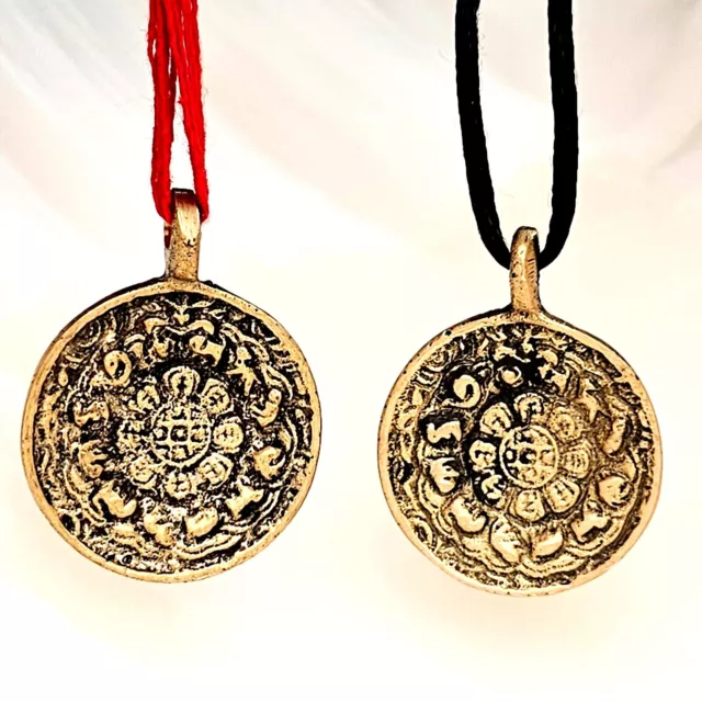 Mandala Dorje Necklace Pendant Jiugong Tibetan Buddhist Vishva-Vajra Cord Choice