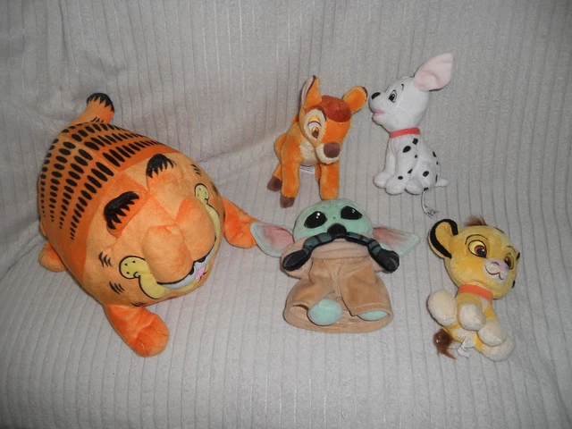 5X DISNEY SOFT Toys Bundle Simba Bambi 101 Dalmatians Baby Yoda ...