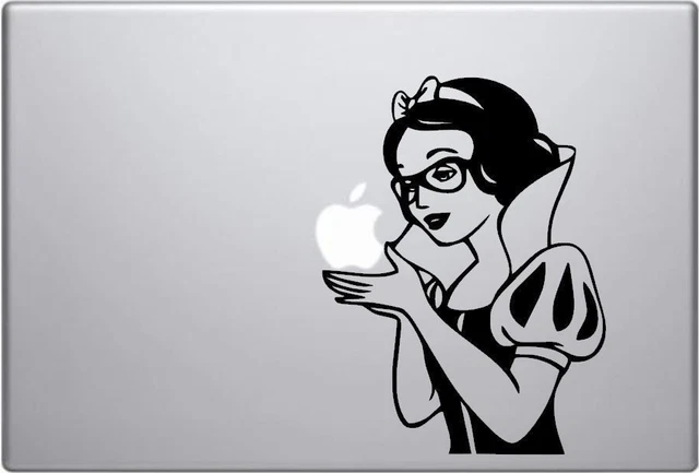 Snow White Geek Vinyl Decal Sticker Skin for Apple MacBook Pro Air Mac 13"