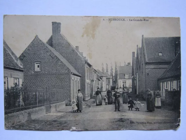 08I11 Cpa 59 - Ancienne Carte Postale Rubrouck - La Grande Rue