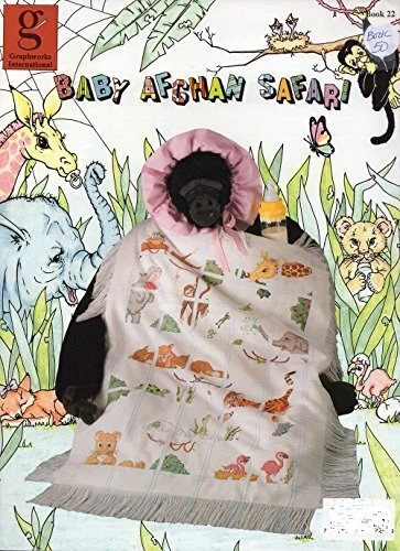 BABY AFGHAN SAFARI - CROSS STITCH (BOOK 22) By Mary Bartley Stockett & Norman B.