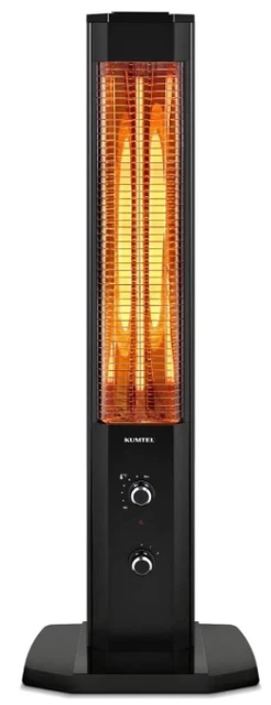 KUMTEL Infrarot Stand Heizstrahler mit Thermostat Infarotheizung Schwarz MH-1200