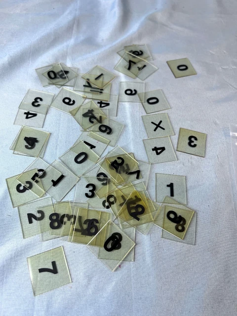 Set Of 55 Transparent 1" Overhead New Mathematics Education Number Tiles