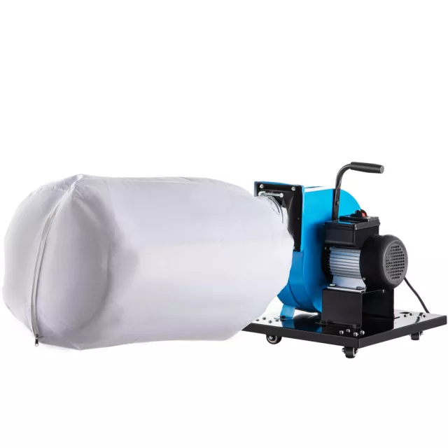 VEVOR 1 HP Light Duty Industrial Dust Collector Dedicated Cleaner 30 Micron Bag
