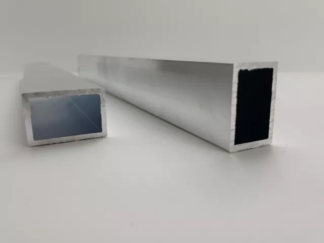 Alu Rechteckrohr Quadrat Rohr Aluprofil Aluminiumprofil Profil lange 2000mm 2