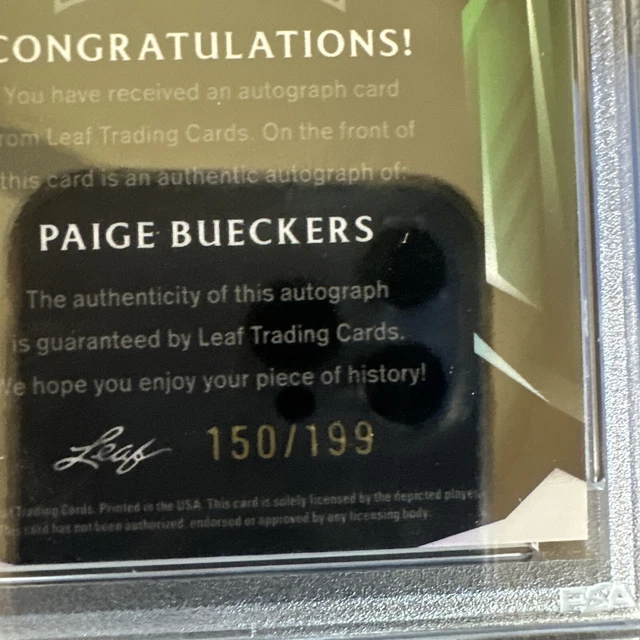 2023-24 Bowman University Best - Paige Bueckers #87 Paige Bueckers 2023 Leaf HYPE! Rookie Card #131 Graded PGI 10 - Limited To 5000 Graded Basketball Card PGI 10 2023-24 Bowman University Best - Paige Bueckers #87 Paige Bueckers 2023 Leaf HYPE! Rookie Card #131 Graded PGI 10 - Limited To 5000 Graded Basketball Card PGI 10