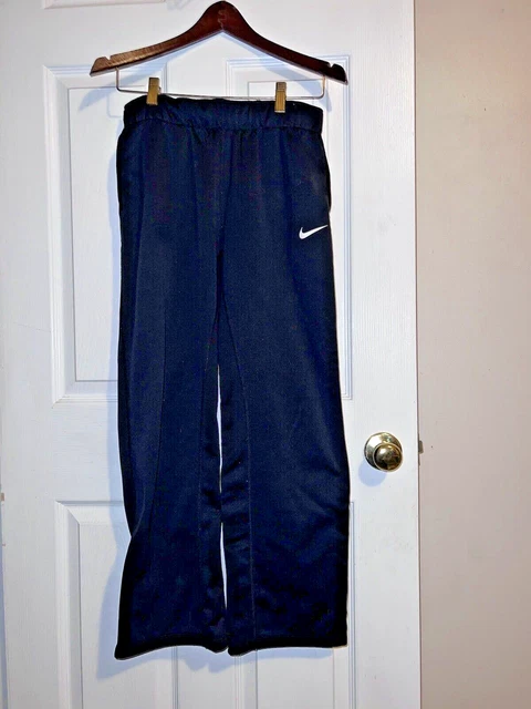 NIKE Sweatpants Boys Black Dri Fit Fleece Lined Pants Elastic Waist Youth Sz XL