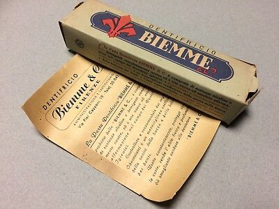 SCATOLA DENTIFRICIO BIEMME & C FIRENZE PASTA DENTIFRICIA SPINELLI GRAFICA 1950 