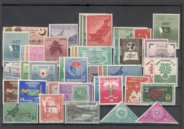 Pakistán 1952-1975 Colección Estampillada sin montar o nunca montada (242 sellos)