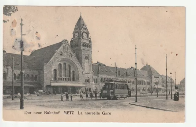 METZ - Moselle - CPA 57 - trams - tramway to the new station