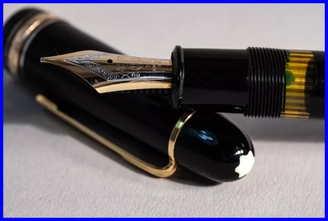 1950 MONTBLANC Masterpiece 149 Teleskop Kolben Füller stub B flex BBB 14C Feder