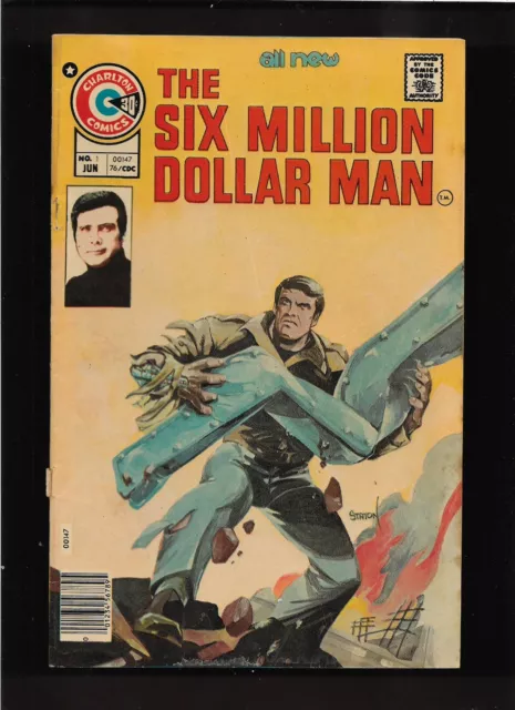 1976 1st ISSUE TV's  SIX MILLION DOLLAR  CHARLTON TV COMIC BOOK ORIGINAL