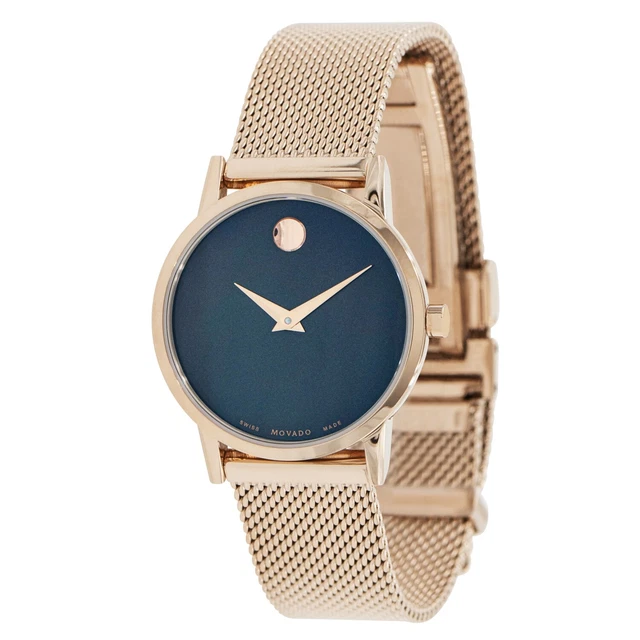 Movado 0607426 Women's Museum Classic Black Mother of Pearl Quartz Watch