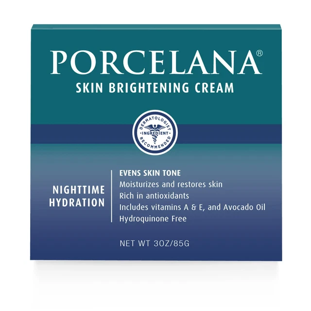 PORCELANA SKIN LIGHTENING Cream Nighttime Hydration Moisturizer, 3 oz