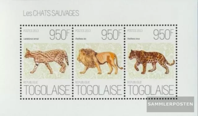 Togo 5202-5204 Kleinbogen (kompl. Ausgabe) postfrisch 2013 Raubkatzen