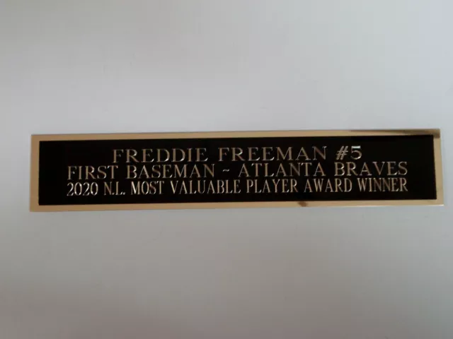 Freddie Freeman Braves Nameplate For A Baseball Jersey Case Or Photo 1.5 X 6