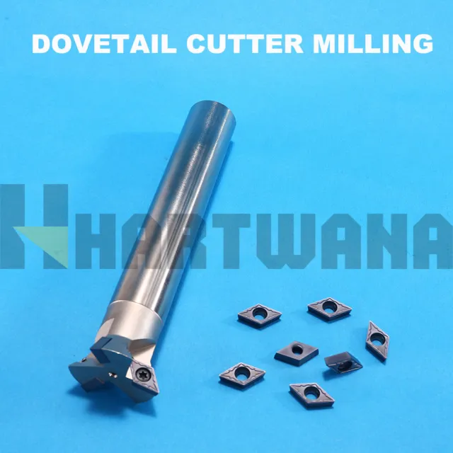 Indexable Dovetail Cutter Milling 60 Degree 3 Flutes Carbide Inserts DCMT110204