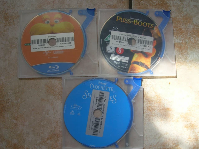 BLU-RAY boitier slim LOT DE 3 DESSINS ANIMES  (descriptif voir photos) (b2)