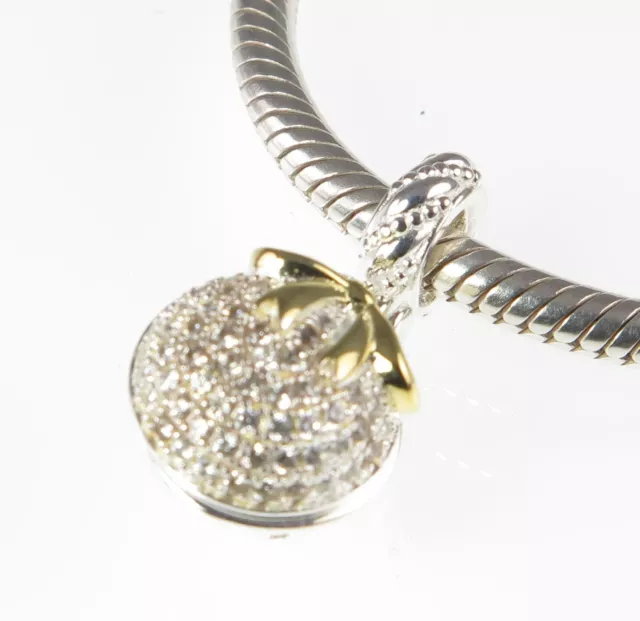 Chamilia 925 Silber & Kristall INNERFRIEDEN Charm Perle, Weihnachtskugel Ornament 2