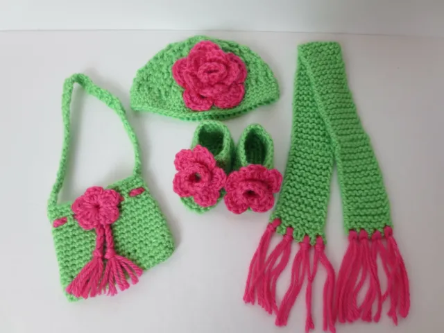Handmade Knitted Clothes & Accessories For American Girl & 18" Dolls Hat Shoes +