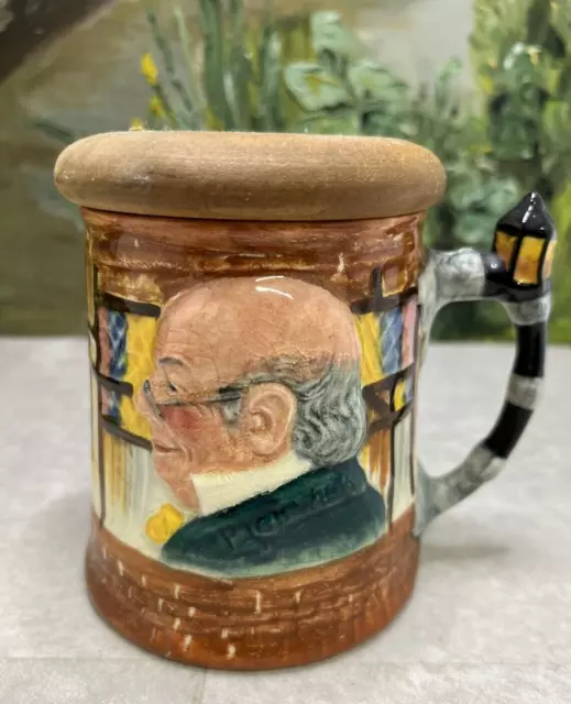 Sandland Ware Lancaster Stein Mug Micawber Pickwick Embossed 3D Yeoman Plate