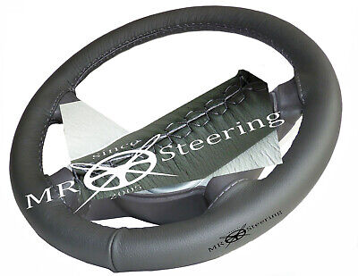 100%Real Quality Dark Grey Leather Steering Wheel Cover For Fiat Idea 2003-2012
