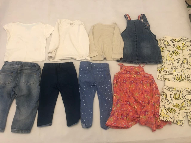 Baby girls 9 -12 months clothing bundle - 10 items excellent condition 8