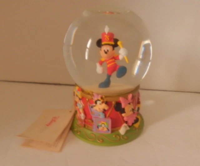 WALT DISNEY MICKEY Mouse Snow Globe 75th Anniversary Marching Band