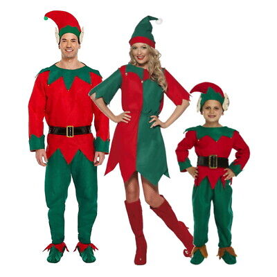 Adulto Bambino Donna Uomo Ragazzi Ragazze Bambini Natale Costume da Elfo Lotto