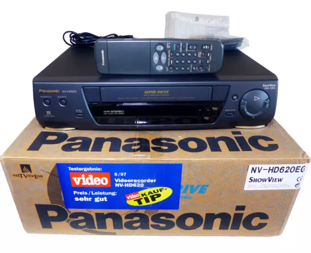 PANASONIC NV-HD620 VCR VHS Videorecorder, 6 Kopf Hi-Fi, PAL, NTSC, OVP