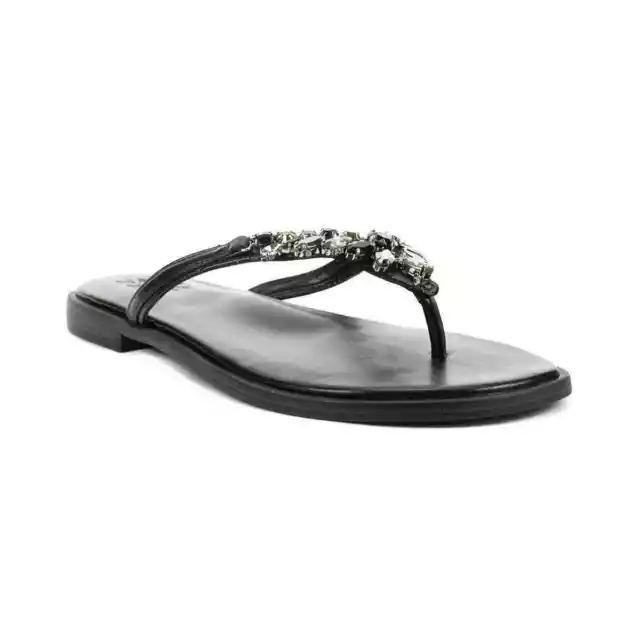 NATURALIZER Womens Black Fallyn Round Toe Slip On Thong Sandals Shoes Size 9 M