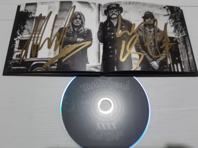 MOTORHEAD autograph digipack BAD MAGIC signed live LEMMY KILMISTER 2015 concert