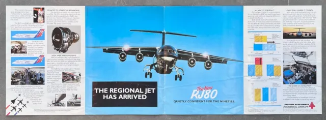 British Aerospace Bae 146 Large Manufacturers Sales Brochure 1990’S
