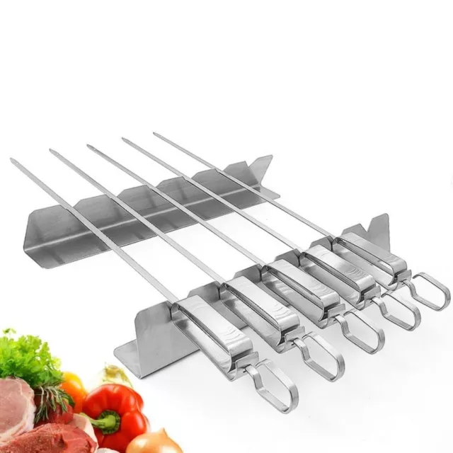 Spiedini per griglia acciaio inox spiedini per chiosco 41 cm inrugginiti viaggio spiedini per carne set DE