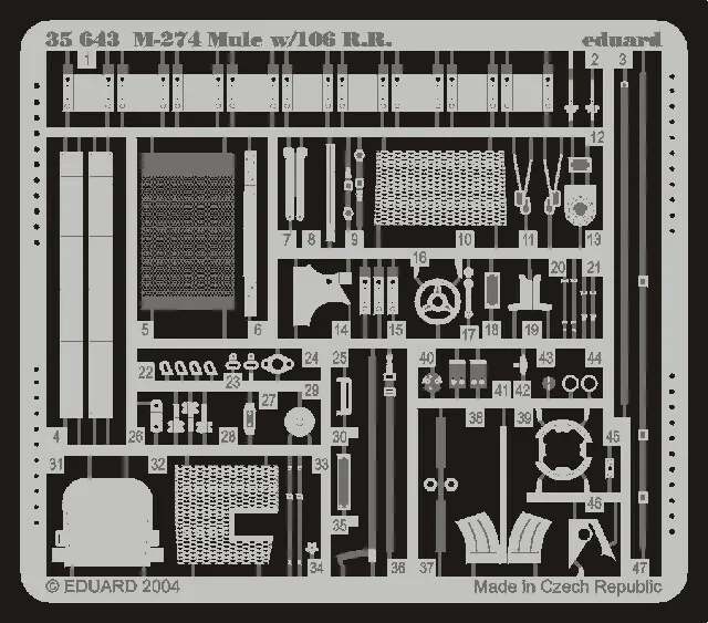 Eduard 1/35 Armor- M274 Pantoffeln W/106RR Für Dml 35643