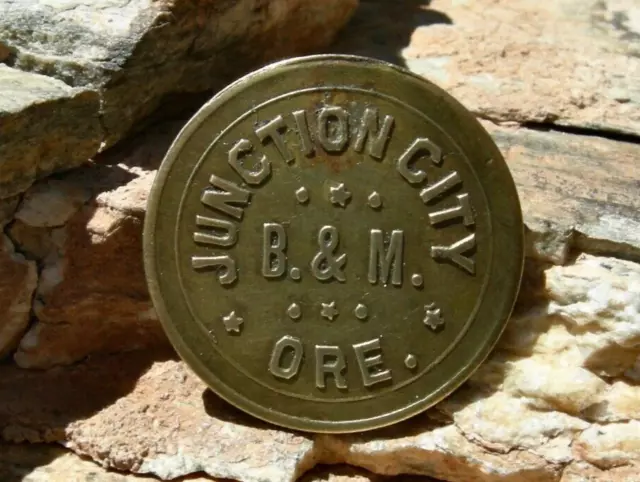 1920s JUNCTION CITY, OREGON (1872 town LANE CO)  BURTON & MILLER BILLIARDS TOKEN