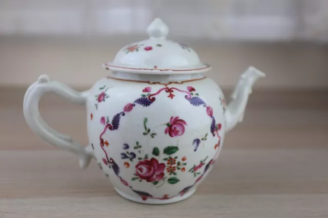 Antique Chinese Porcelain Famille Rose Teapot