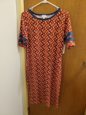 Luluroe Women's Large Julia T-Shirt Dress Short Sleeve brand new with tags NWT