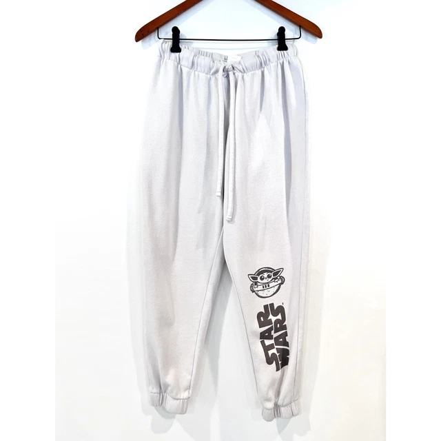 Munki Munki Star Wars Baby Yoda Sweatpants Joggers Light Gray Youth Large