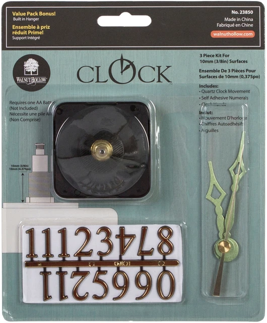 Kit 3 pezzi orologio confezione per superfici da 0,375" 23850