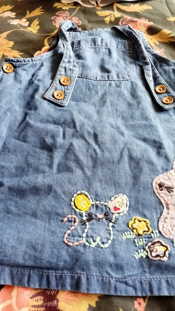used baby girls clothes bundle 9-12 months 2 dresses and 2 pinafores 3
