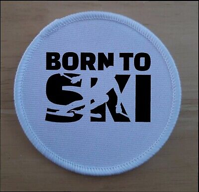 Distintivi patch spedizione sci Born To Ski