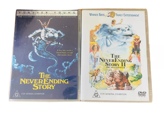 The Neverending Story 1 & 2 The Next Chapter DVD Fantasy VGC Movie Never Ending