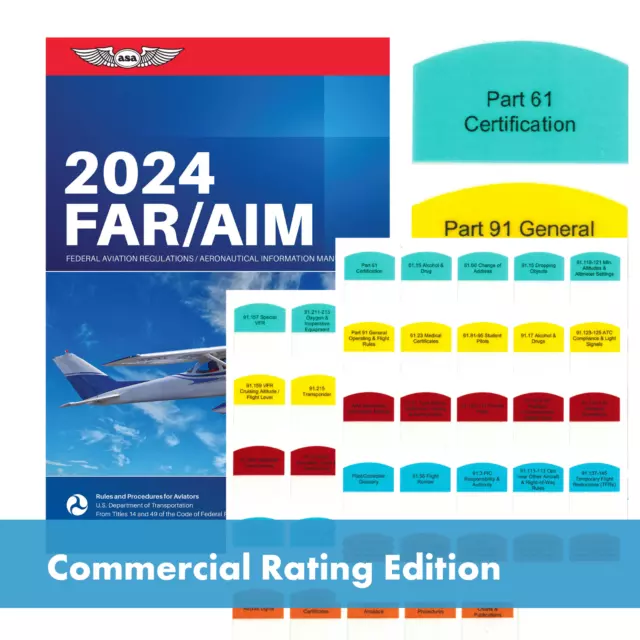 DIY KIT ASA 2024 FAR/AIM Book + 49 Tabs for Commercial Rating 45.99
