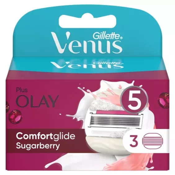 Gillette Venus + Olay Sugarberry Scent Razor Blades x 3