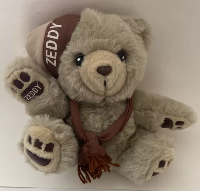 Zeddy Zeller’s Department Store Plush Teddy Bear W/Hat & Scarf 12” Tall